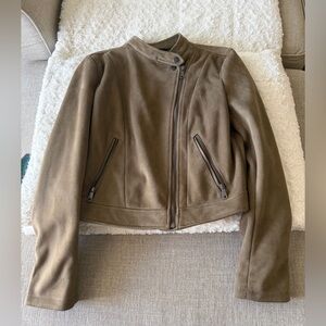 Banana Republic Olive/Taupe Suede Jacket